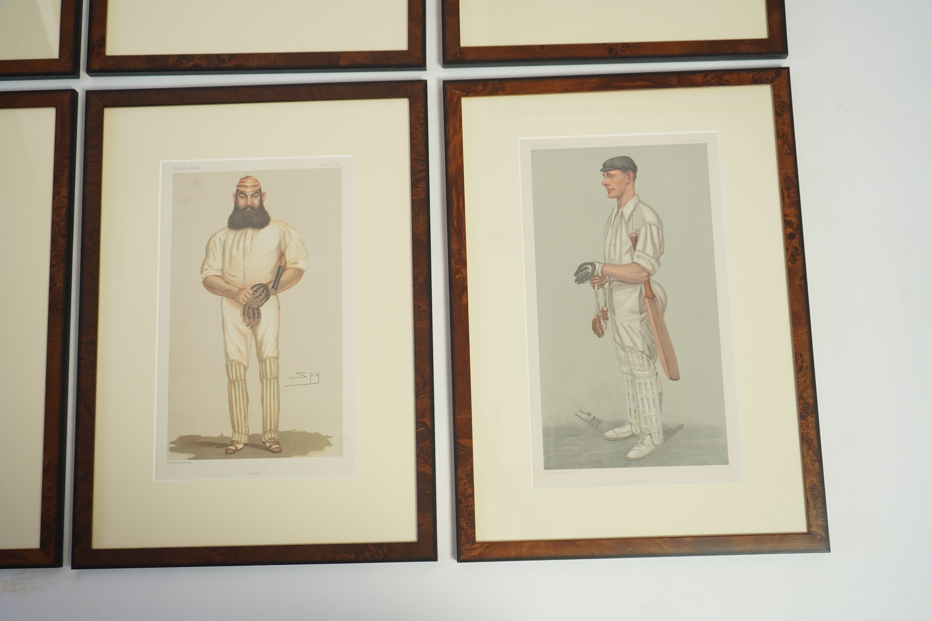 Thirty four Vanity Fair caricatures of cricketers to include Dillan and W G Grace